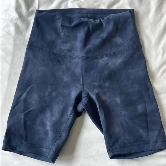 Lululemon Athletica Blue Bike Shorts High-Waisted - Picture 1 of 3